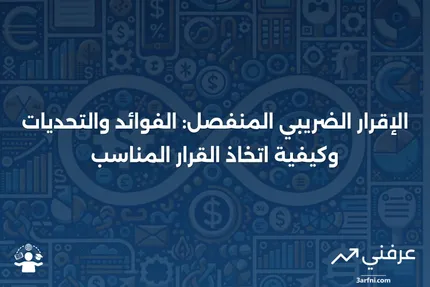 الإقرار الضريبي المنفصل: كيف يعمل، الإيجابيات والسلبيات