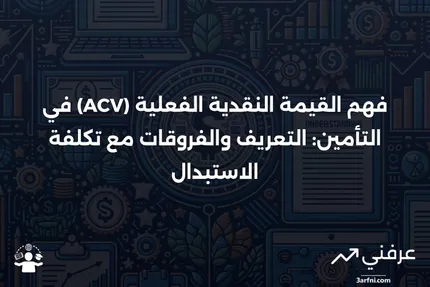 القيمة النقدية الفعلية (ACV): التعريف، مثال، مقابل الاستبدال