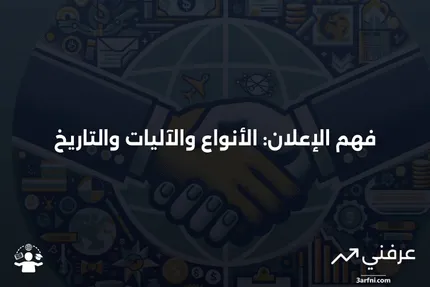 تاريخ الإعلان: ماذا يعني، كيف يعمل، الأنواع