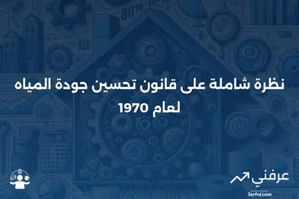 قانون تحسين جودة المياه لعام 1970: نظرة عامة