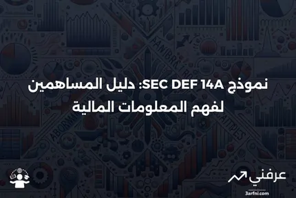 نموذج SEC DEF 14A: التعريف والمعلومات لاستخدام المساهمين