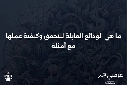 الودائع القابلة للتحقق: ما هي، كيف تعمل، أمثلة